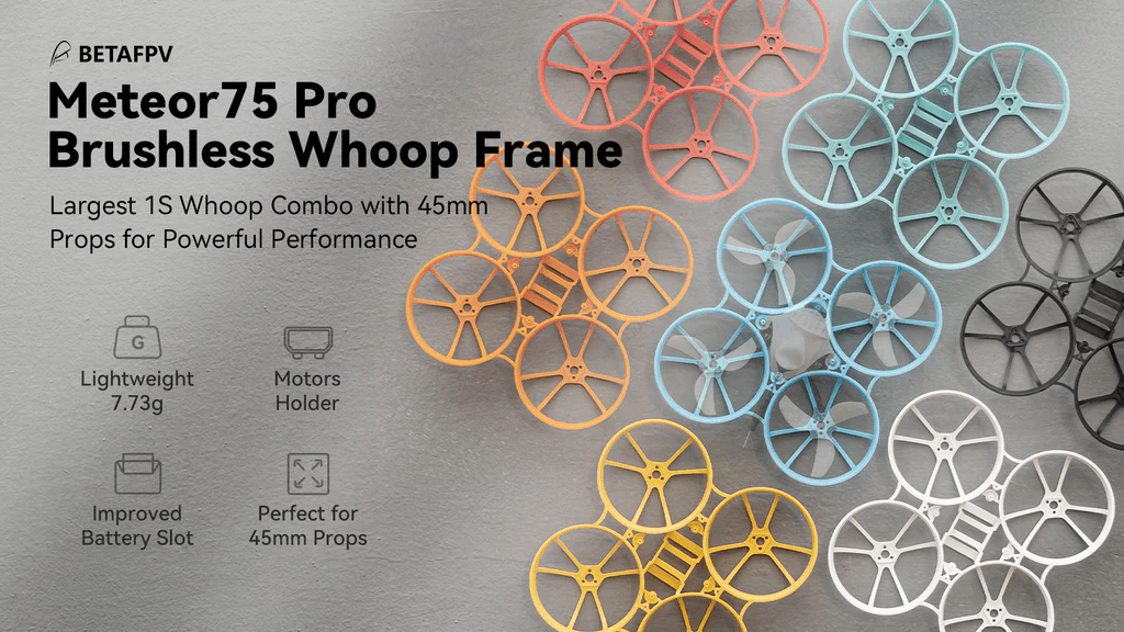 BETAFPV Meteor75 Pro Frame – 75mm Brushless Whoop FPV Frame - Choose Color