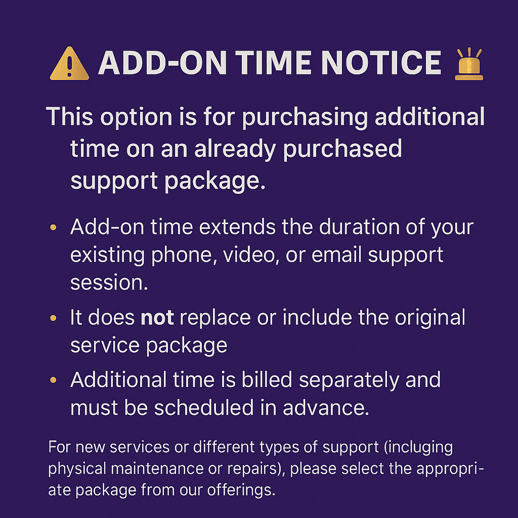 FPV Drone Phone and Video Troubleshooting Time Extension Packages - Image 2
