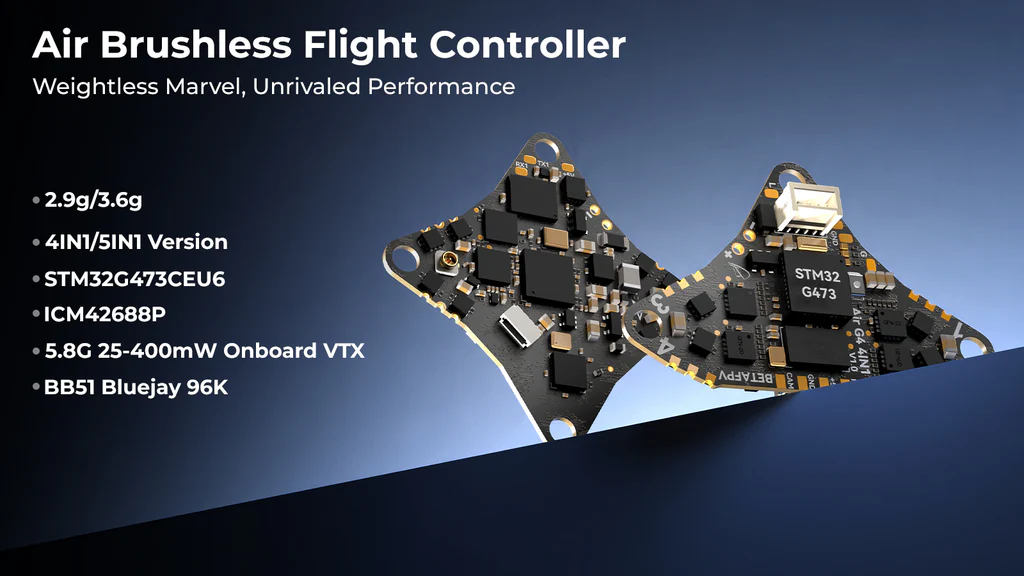 BetaFPV Air Brushless Flight Controller 5-in-1 AIO ELRS 2.4G 400mw VTX - Image 2