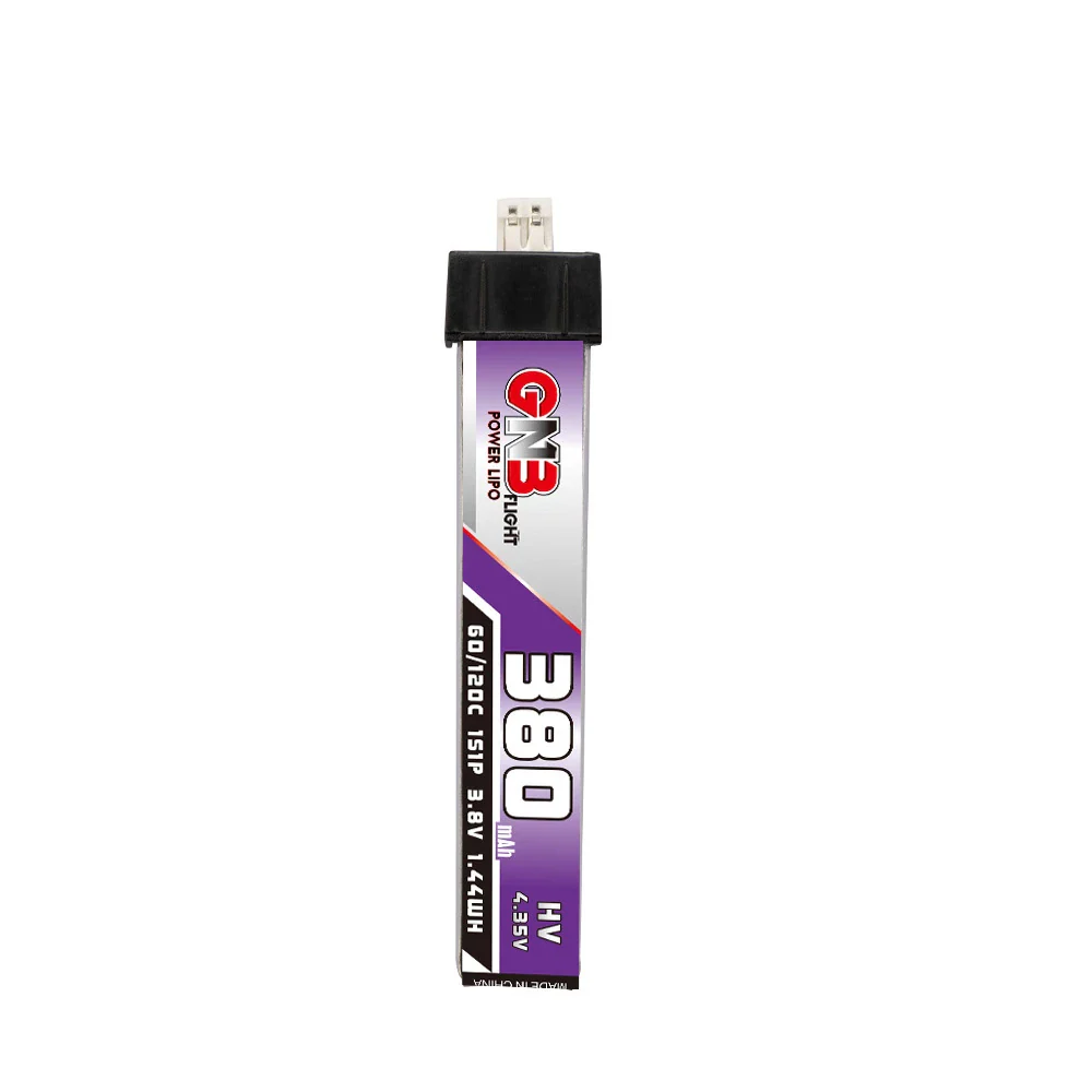 Gaoneng GNB 380mAh HV 3.8V 1S 60C – PH2.0 Lipo Battery for FPV Whoops
