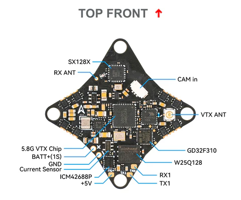 BetaFPV Air Brushless Flight Controller 5-in-1 AIO ELRS 2.4G 400mw VTX - Image 8