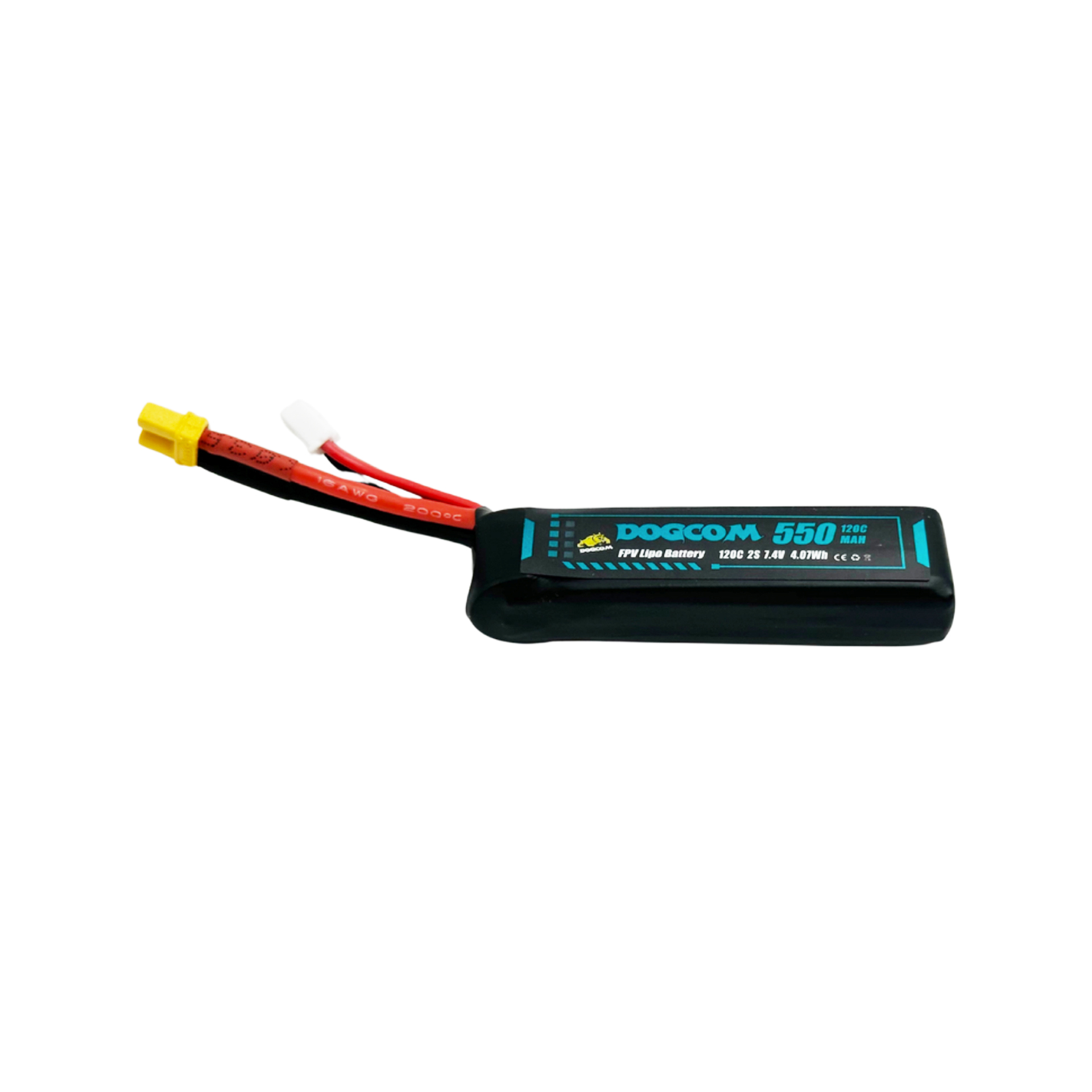 DOGCOM 550mAh 120C 2S 7.4V FPV LiPo Battery with XT30 Plug