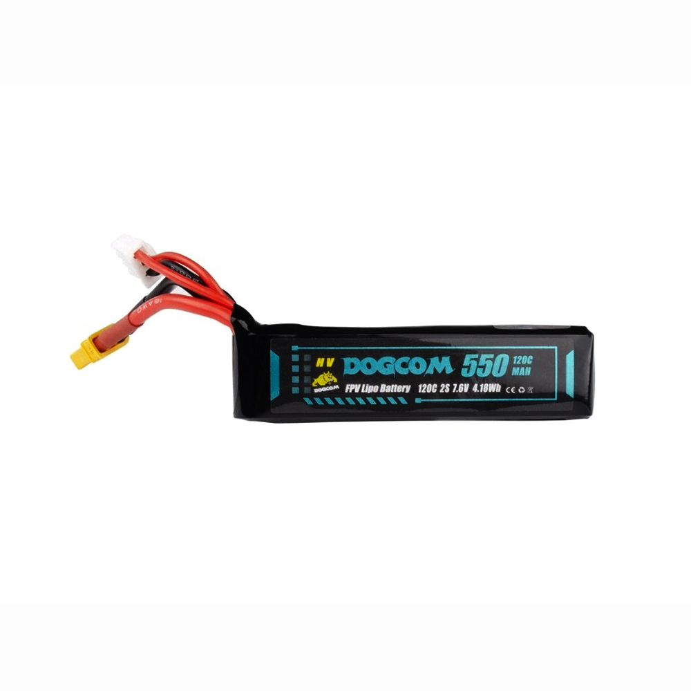 DOGCOM 550mAh 120C 2S HV 7.6V FPV LiPo Battery with XT30 Plug